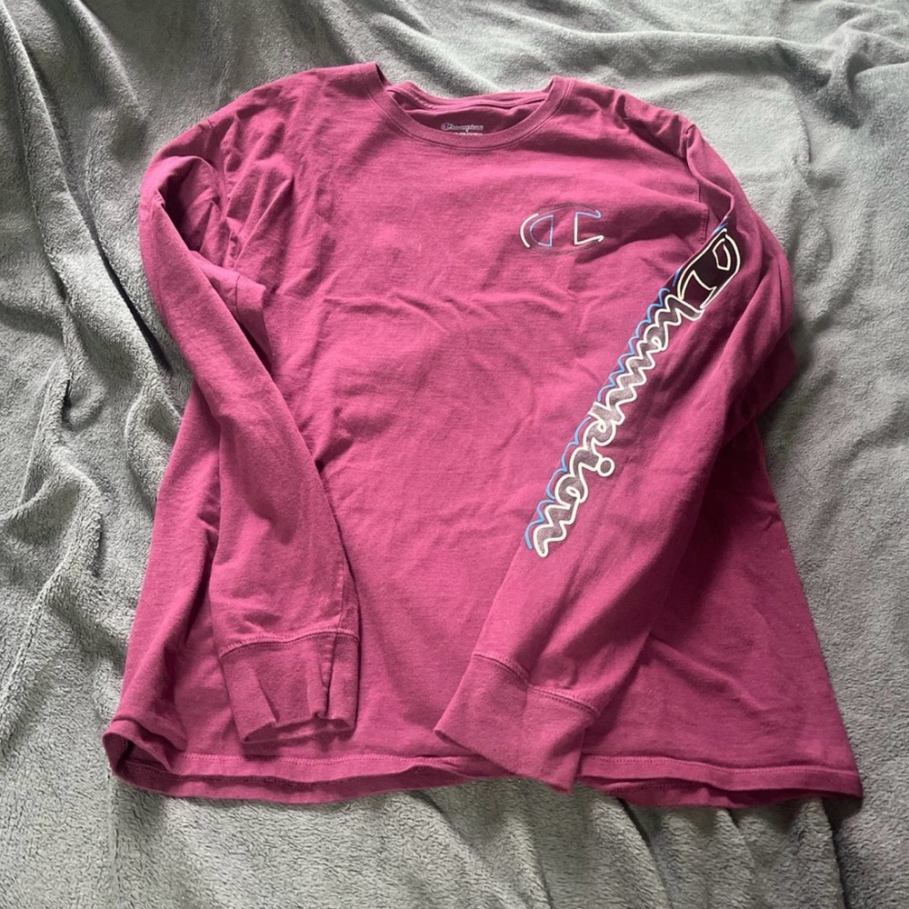 Champion Magenta Long Sleeve Tee